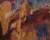 Painting by David Bomberg of an abstract landscape of yellow/orange mountains upper left, red rocks upper middle right with bluish sky