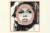 Pop style arwork of a close up of Brigitte Bardot's face in black and white with a dusky pink 'O' encircling her face