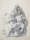 Charcoal drawing by Hans Feibusch of a hooded woman holding an emaciated figure.