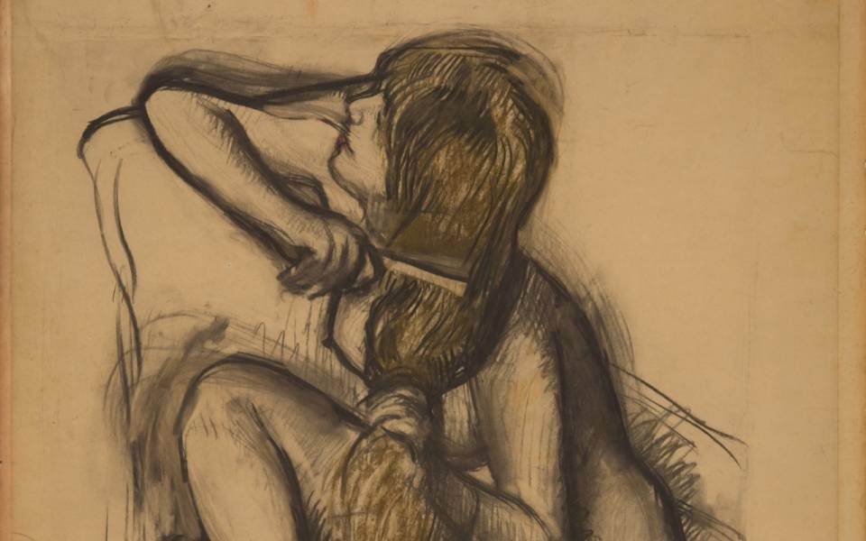 Edgar Degas, Femme se peignant (detail) (c.1887-1890)