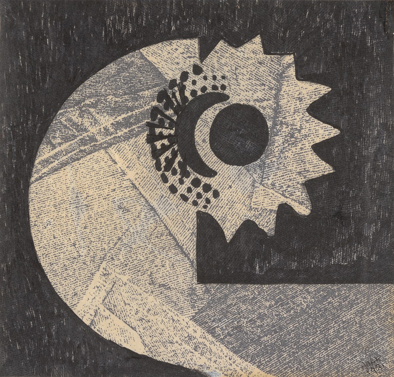 Eileen Agar, Black Flower, 1981, Ink on paper, The Petter Collymore Gift (2016) © Estate of Eileen Agar