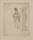 Sketch of man in top hat by Sickert