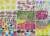 colourful drawing laid out in grid boxes, different images in each.
