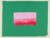 Landscape screenprint with a large green rectangle with small square notch out of bottom right corner and in centre another rectangle about two thirds smaller with a landscape in pink with darker pink at bottom and lighter from the middle