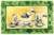 Drawing of flies in the landscape with a green border
