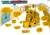 Illustration in yellow of a pile of boxes surrounded by speech bubbles of ideas